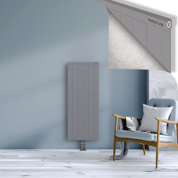 Rio Dekoratif Alüminyum Radyatör 1200x604 Gri Alt Orta 50mm