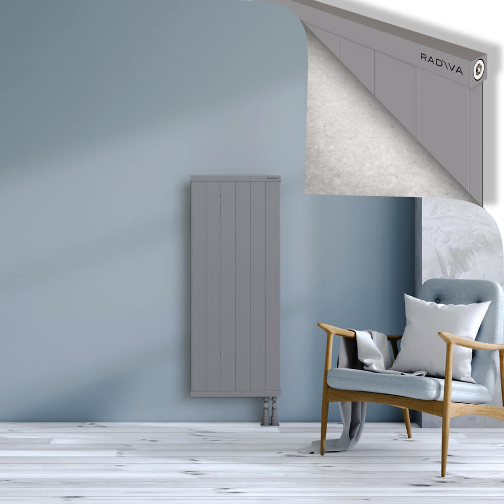 Rio Dekoratif Alüminyum Radyatör 1200x604 Gri - 3