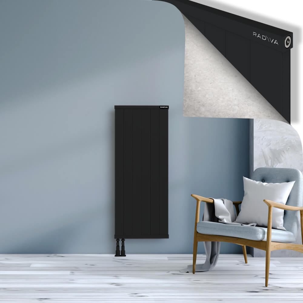 Rio Dekoratif Alüminyum Radyatör 1200x604 Siyah - 4