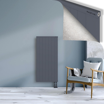 Rio Dekoratif Alüminyum Radyatör 1200x704 Antrasit Alt Sağ 50mm