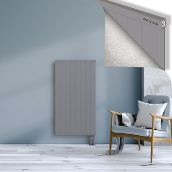 Rio Dekoratif Alüminyum Radyatör 1200x804 Gri Alt Sağ 50mm