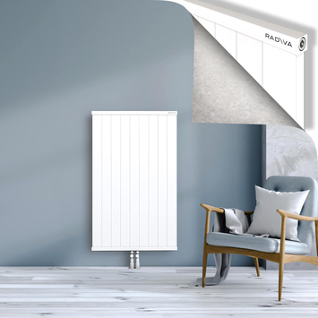 Rio Dekoratif Alüminyum Radyatör 1200x904 Beyaz Alt Orta 50mm