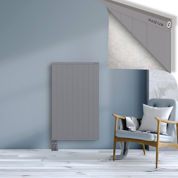 Rio Dekoratif Alüminyum Radyatör 1200x904 Gri Alt Sol 50mm