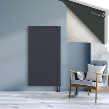 Rio Dekoratif Alüminyum Radyatör 1500x1004 Koyu Antrasit Alt Sağ 50mm