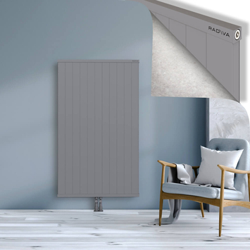Rio Dekoratif Alüminyum Radyatör 1500x1104 Gri Alt Orta 50mm