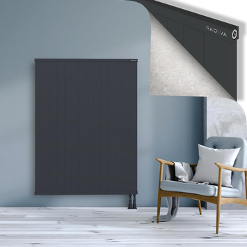Rio Dekoratif Alüminyum Radyatör 1500x1404 Koyu Antrasit Alt Sağ 50mm