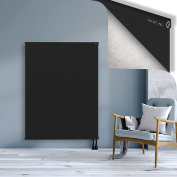 Rio Dekoratif Alüminyum Radyatör 1500x1404 Siyah Alt Sağ 50mm