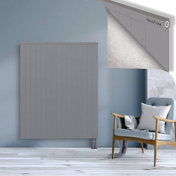 Rio Dekoratif Alüminyum Radyatör 1500x1504 Gri Alt Sağ 50mm