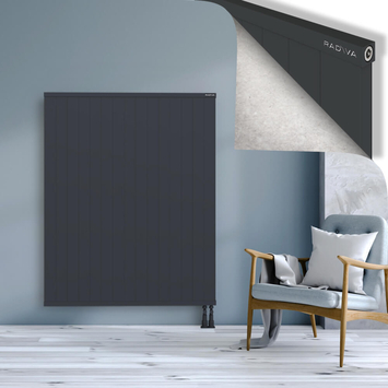 Rio Dekoratif Alüminyum Radyatör 1500x1504 Koyu Antrasit Alt Sağ 50mm