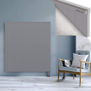 Rio Dekoratif Alüminyum Radyatör 1500x1704 Gri Alt Sağ 50mm