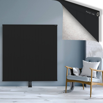 Rio Dekoratif Alüminyum Radyatör 1500x1804 Siyah Alt Orta 50mm