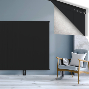 Rio Dekoratif Alüminyum Radyatör 1500x3004 Siyah Alt Orta 50mm