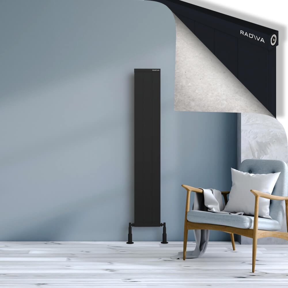 Rio Dekoratif Alüminyum Radyatör 1500x304 Siyah - 1