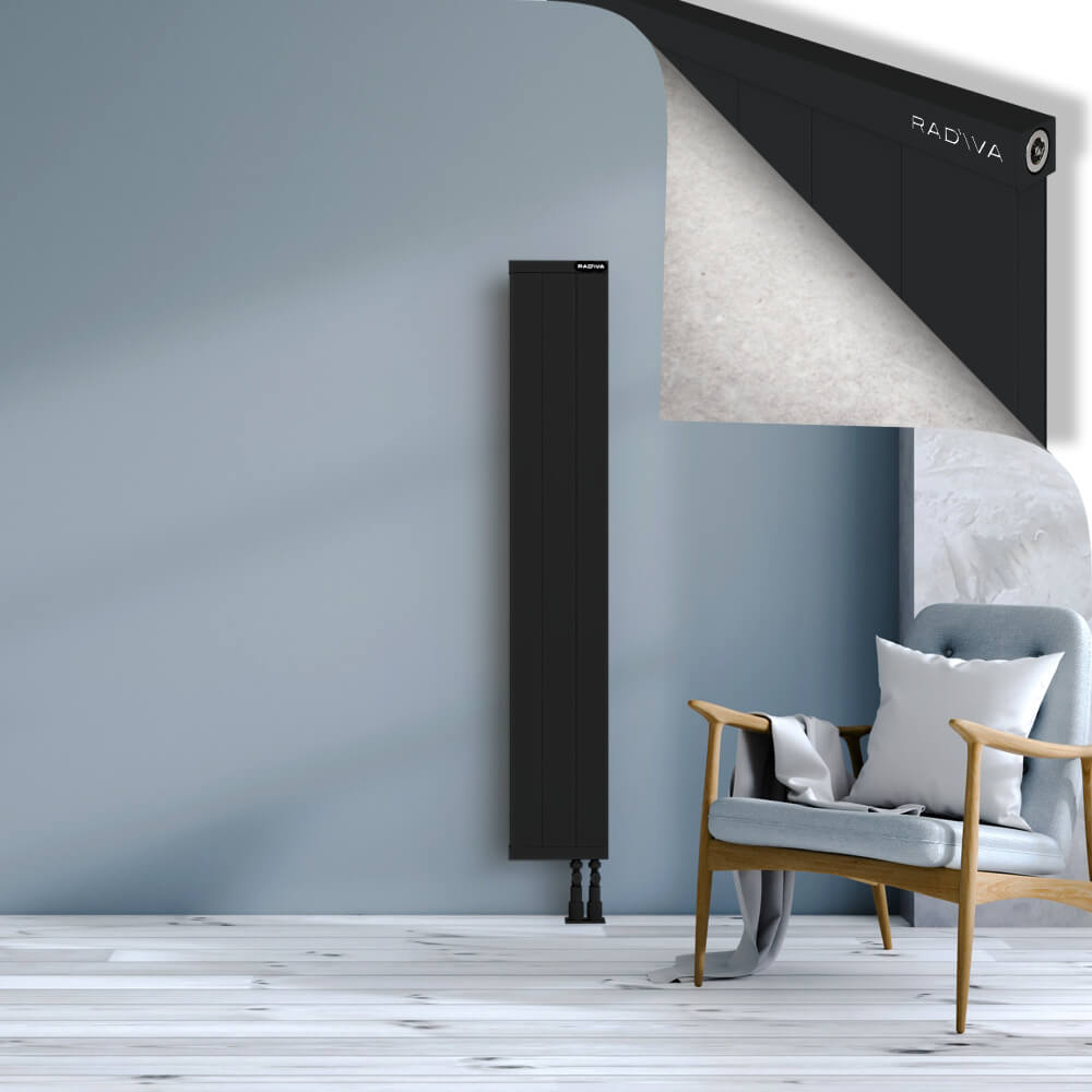 Rio Dekoratif Alüminyum Radyatör 1500x304 Siyah - 3