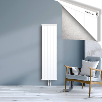 Rio Dekoratif Alüminyum Radyatör 1500x504 Beyaz Alt Orta 50mm