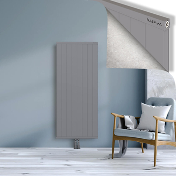 Rio Dekoratif Alüminyum Radyatör 1500x804 Gri Alt Orta 50mm