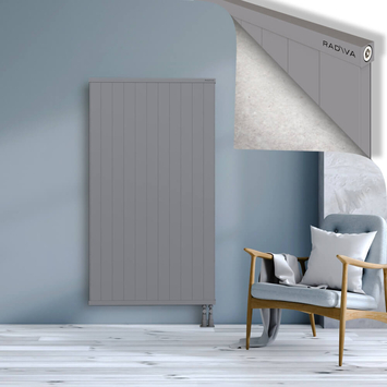 Rio Dekoratif Alüminyum Radyatör 1600x1104 Gri Alt Sağ 50mm