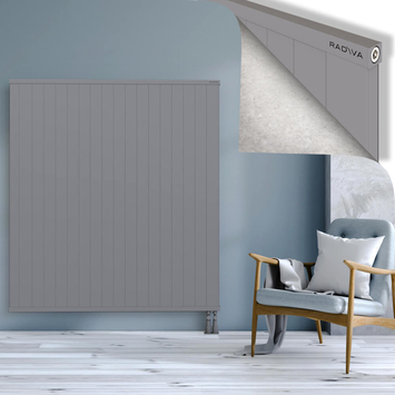 Rio Dekoratif Alüminyum Radyatör 1600x1804 Gri Alt Sağ 50mm
