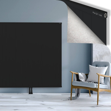 Rio Dekoratif Alüminyum Radyatör 1600x2204 Siyah Alt Orta 50mm