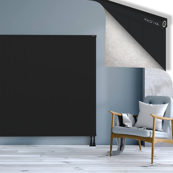 Rio Dekoratif Alüminyum Radyatör 1600x3004 Siyah Alt Sağ 50mm