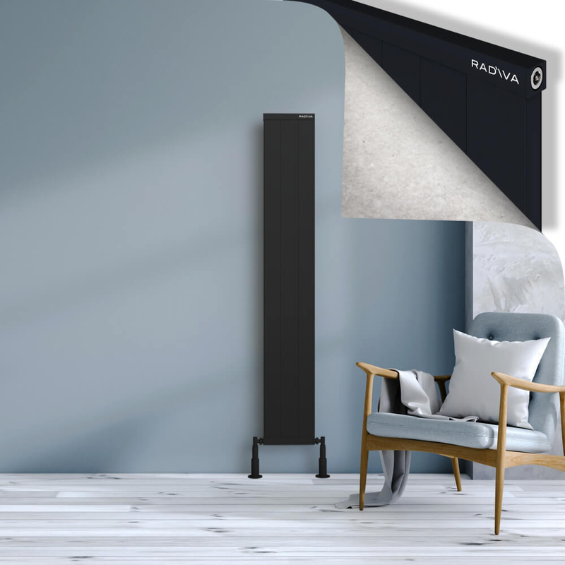 Rio Dekoratif Alüminyum Radyatör 1600x304 Siyah