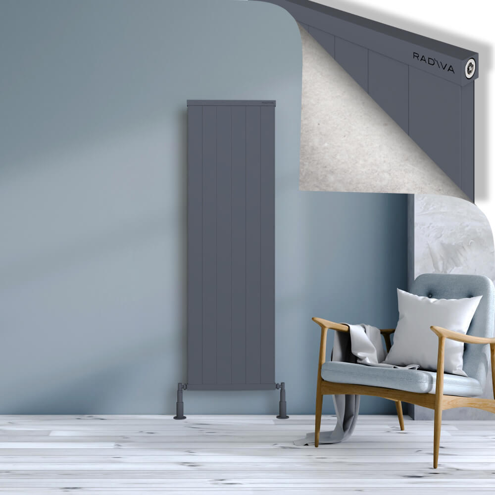 Rio Dekoratif Alüminyum Radyatör 1600x604 Antrasit - 1