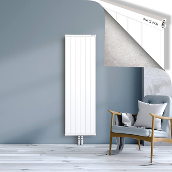 Rio Dekoratif Alüminyum Radyatör 1600x604 Beyaz Alt Orta 50mm