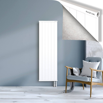 Rio Dekoratif Alüminyum Radyatör 1600x604 Beyaz Alt Sağ 50mm
