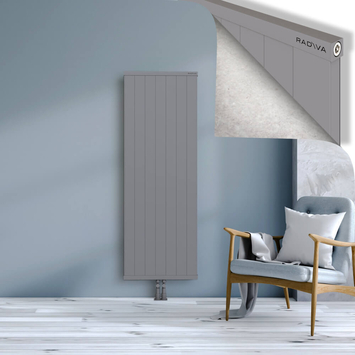 Rio Dekoratif Alüminyum Radyatör 1600x704 Gri Alt Orta 50mm