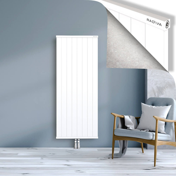 Rio Dekoratif Alüminyum Radyatör 1600x804 Beyaz Alt Orta 50mm