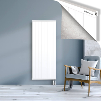 Rio Dekoratif Alüminyum Radyatör 1600x804 Beyaz Alt Sağ 50mm