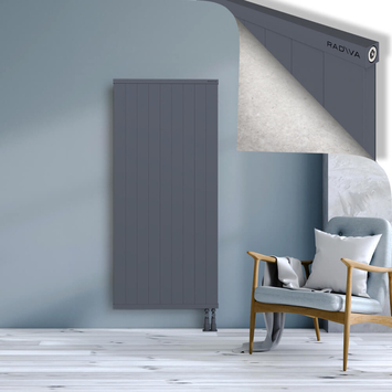 Rio Dekoratif Alüminyum Radyatör 1600x904 Antrasit Alt Sağ 50mm