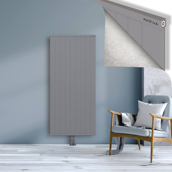 Rio Dekoratif Alüminyum Radyatör 1600x904 Gri Alt Orta 50mm
