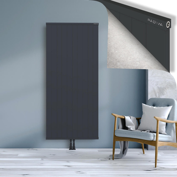 Rio Dekoratif Alüminyum Radyatör 1800x1004 Koyu Antrasit Alt Orta 50mm