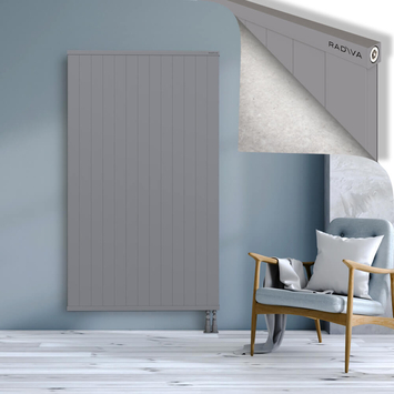 Rio Dekoratif Alüminyum Radyatör 1800x1304 Gri Alt Sağ 50mm