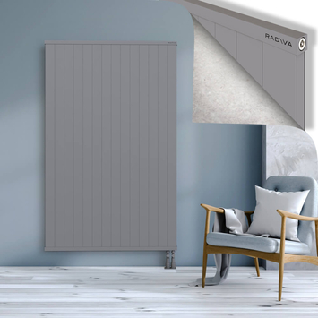 Rio Dekoratif Alüminyum Radyatör 1800x1404 Gri Alt Sağ 50mm