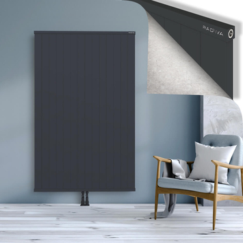 Rio Dekoratif Alüminyum Radyatör 1800x1404 Koyu Antrasit Alt Orta 50mm