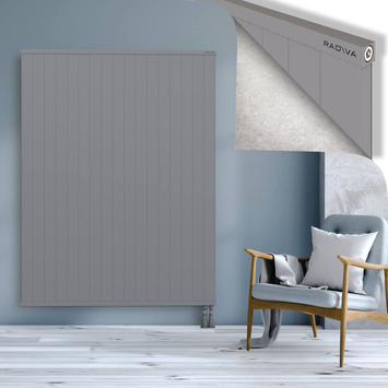 Rio Dekoratif Alüminyum Radyatör 1800x1704 Gri Alt Sağ 50mm