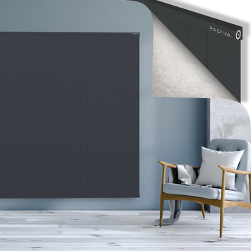Rio Dekoratif Alüminyum Radyatör 1800x2704 Koyu Antrasit Alt Sol 50mm