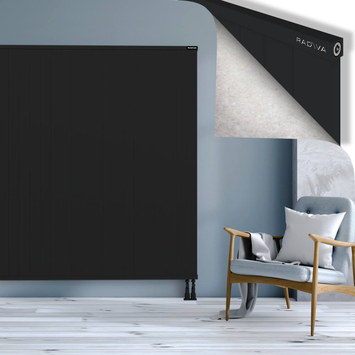 Rio Dekoratif Alüminyum Radyatör 1800x3004 Siyah Alt Sağ 50mm