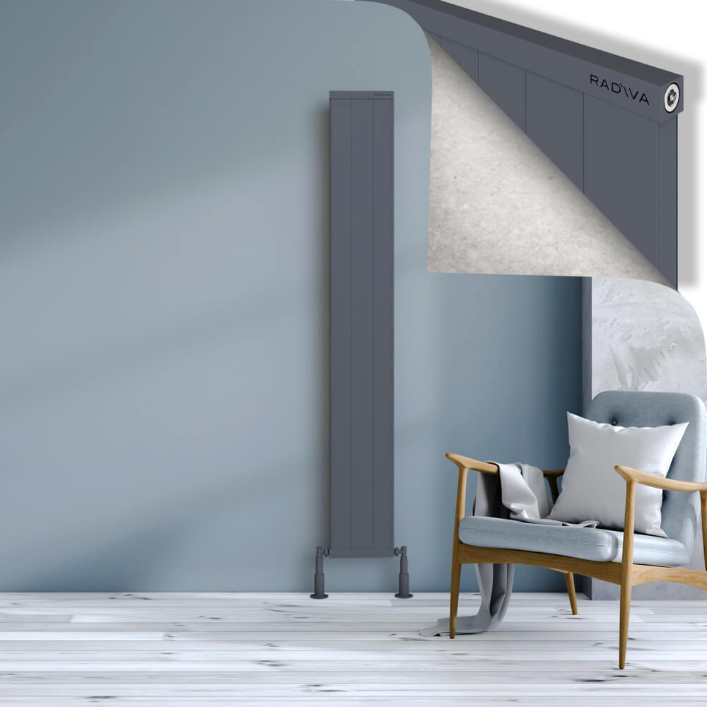 Rio Dekoratif Alüminyum Radyatör 1800x304 Antrasit - 1