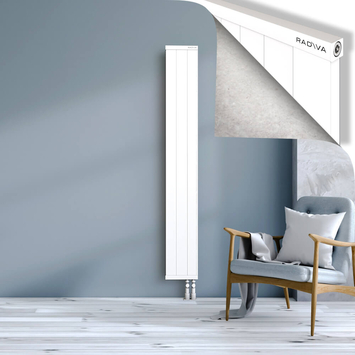 Rio Dekoratif Alüminyum Radyatör 1800x304 Beyaz Alt Sağ 50mm