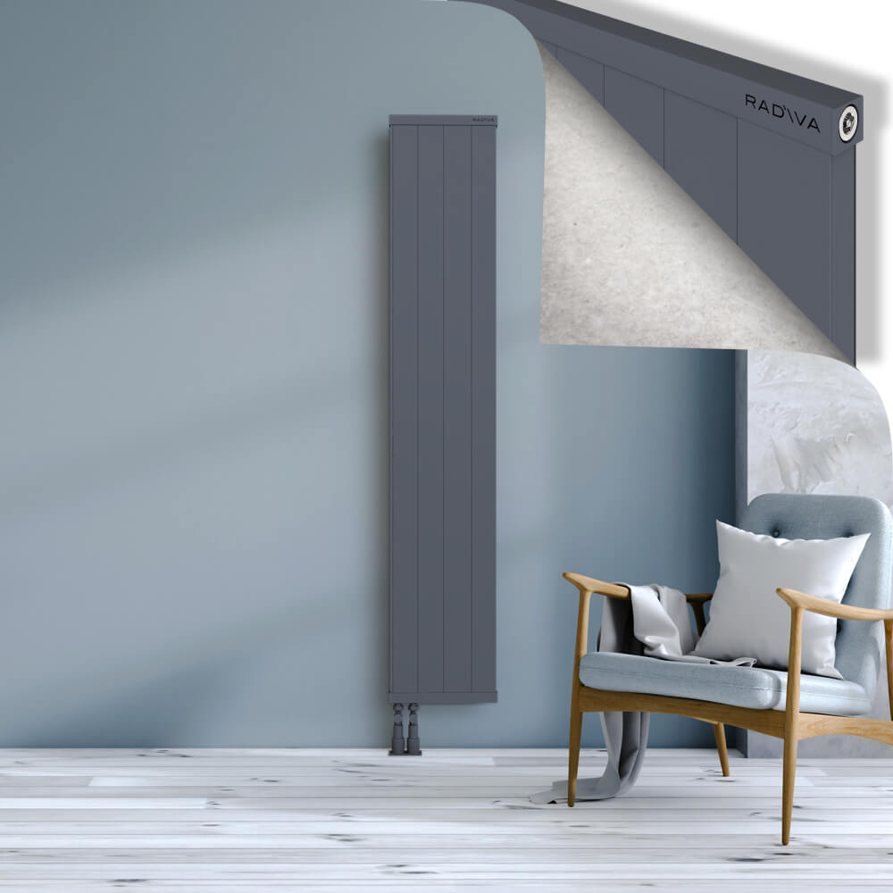 Rio Dekoratif Alüminyum Radyatör 1800x404 Antrasit - 4
