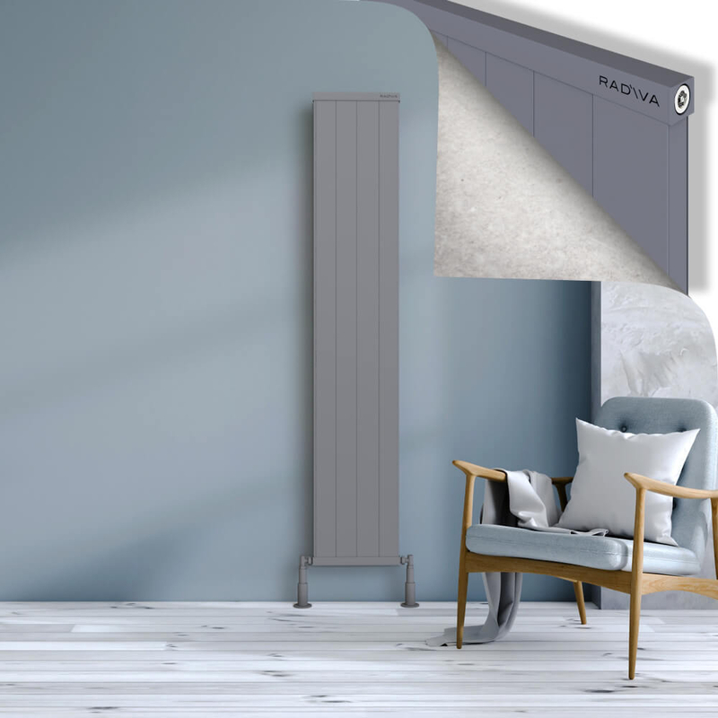 Rio Dekoratif Alüminyum Radyatör 1800x404 Gri 