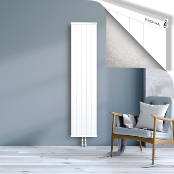 Rio Dekoratif Alüminyum Radyatör 1800x504 Beyaz Alt Orta 50mm