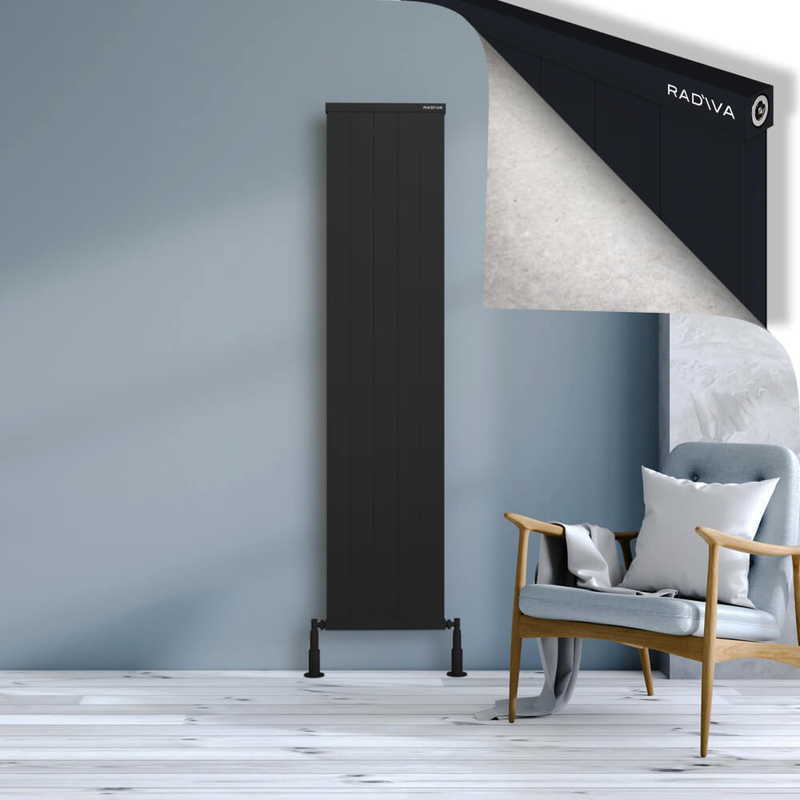 Rio Dekoratif Alüminyum Radyatör 1800x504 Siyah