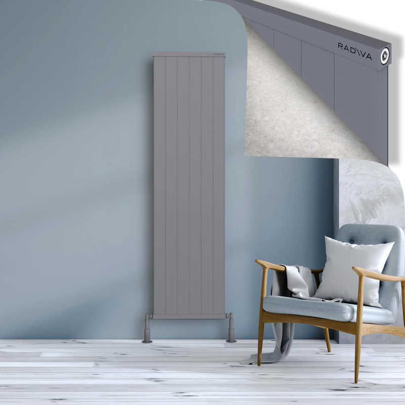 Rio Dekoratif Alüminyum Radyatör 1800x604 Gri