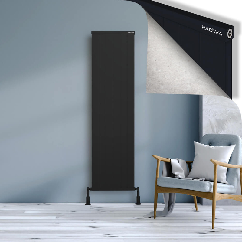 Rio Dekoratif Alüminyum Radyatör 1800x604 Siyah