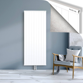 Rio Dekoratif Alüminyum Radyatör 1800x904 Beyaz Alt Orta 50mm