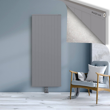 Rio Dekoratif Alüminyum Radyatör 1800x904 Gri Alt Orta 50mm